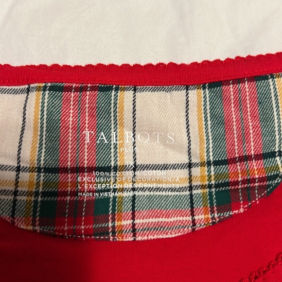 Talbots “Joy” Long Sleeve Sleep Shirt - Picture 2 of 5